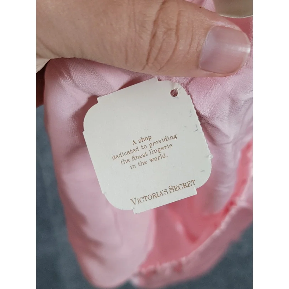 NWT 90s Victoria's Secret Second Skin Satin Panties Hi-Cut Underwear Small Pink